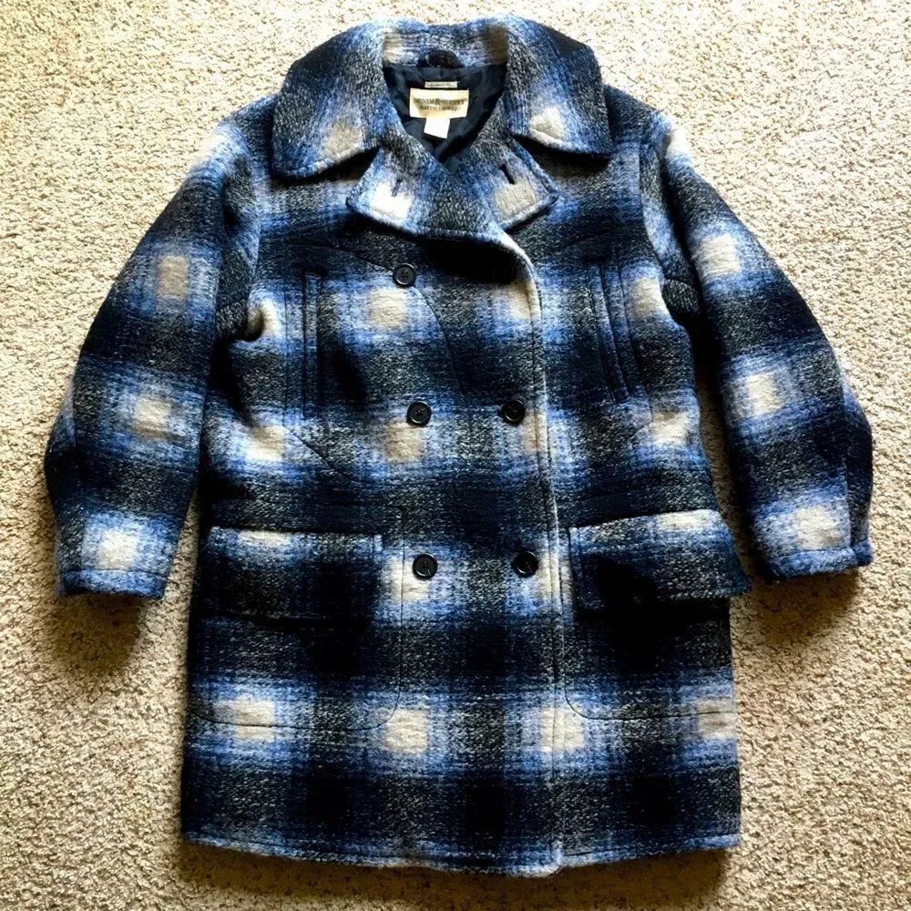 Ralph Lauren Denim Supply Shadow Plaid Wool Coat